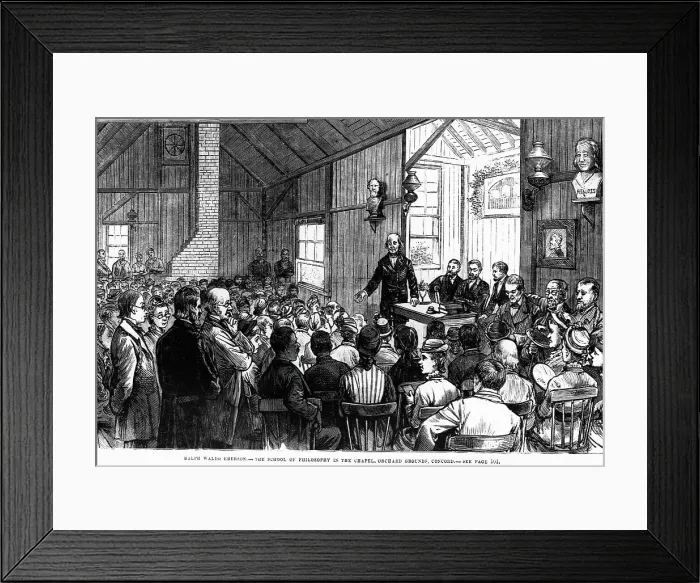 Framed Print : Emerson Lecturing in Concord Framed Print : Emerson Lecturing in Concord