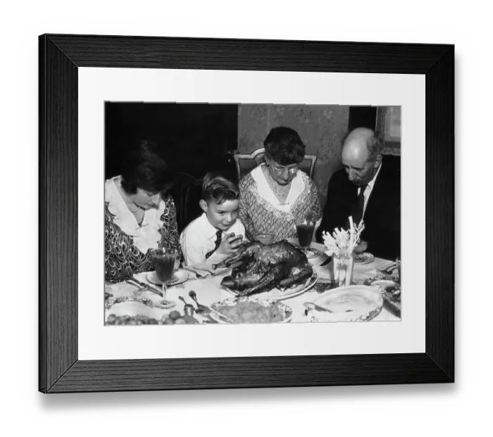 Framed Print : Family Saying Grace Before Thanksgiving Dinner Framed Print : Family Saying Grace Before Thanksgiving Dinner