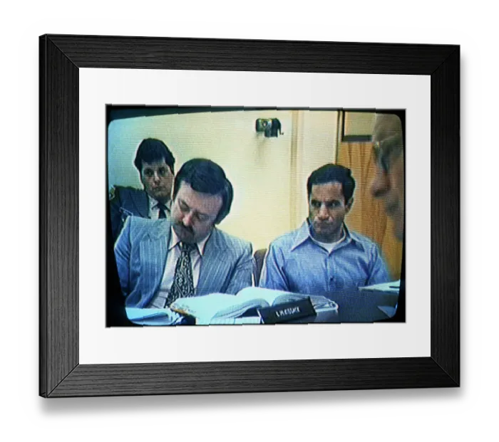 Framed Print : Sirhan Sirhan and His Attorney at Trial Framed Print : Sirhan Sirhan and His Attorney at Trial