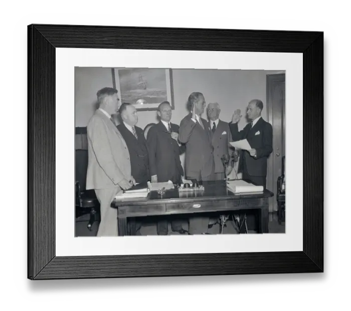 Framed Print : Joseph Patrick Kennedy Being Sworn in as Maritime Commissioner Framed Print : Joseph Patrick Kennedy Being Sworn in as Maritime Commissioner