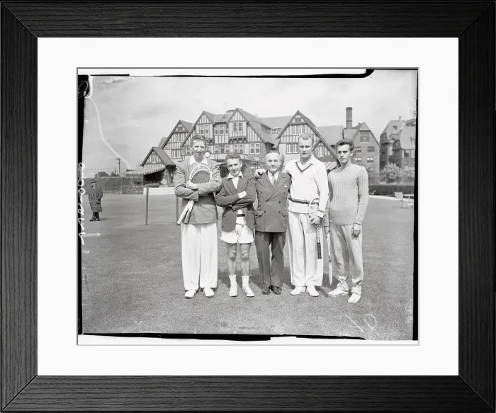 Framed Print : US Davis Cup Team Posed Framed Print : US Davis Cup Team Posed