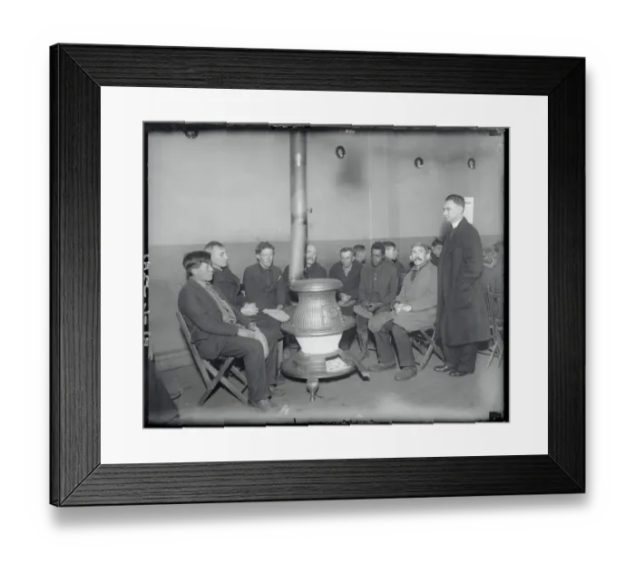 Framed Print : Unemployed Keeping Warm Framed Print : Unemployed Keeping Warm