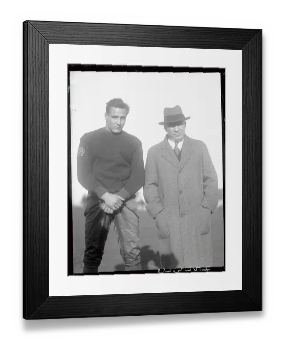 Framed Print : Knute Rockne During Football Practice