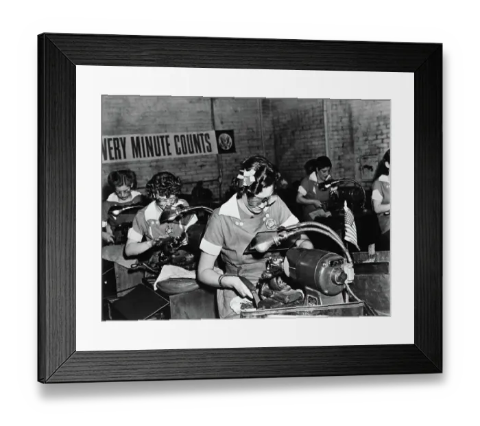Framed Print : Woman Factory Workers In World War II Framed Print : Woman Factory Workers In World War II