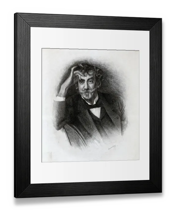 Framed Print : James Whistler; Head Shoulder; Engraving Framed Print : James Whistler; Head Shoulder; Engraving