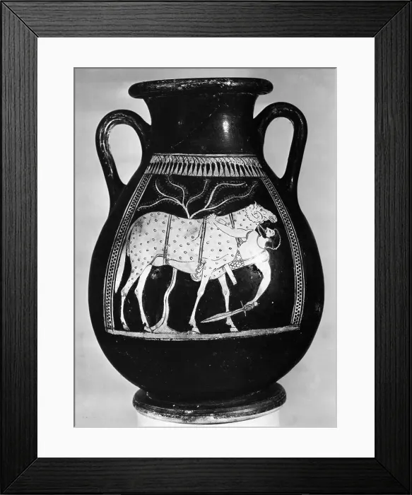 Framed Print : Pot Showing Odysseus Under The Ram