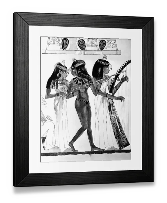 Framed Print : Egyptian Mural of Musicians and Dancers Framed Print : Egyptian Mural of Musicians and Dancers