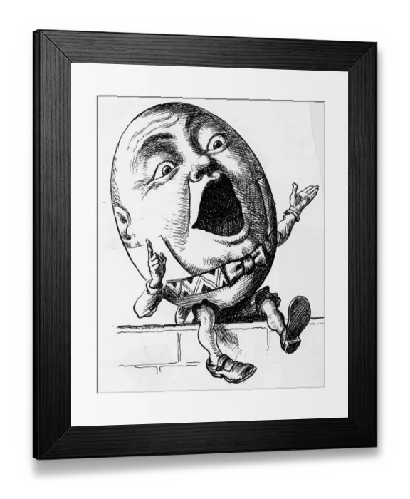 Framed Print : Engraving of Humpty Dumpty