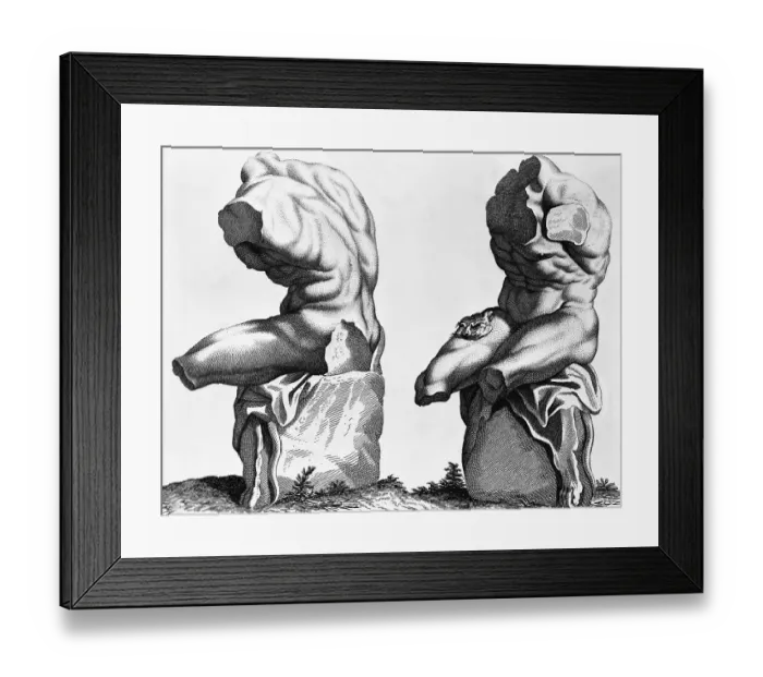 Framed Print : Two Ancient Torsos Framed Print : Two Ancient Torsos