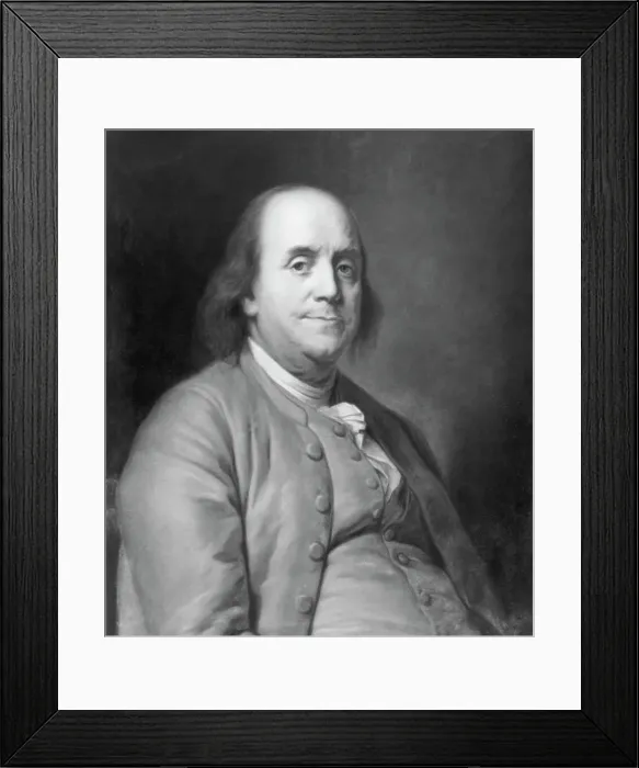 Framed Print : Portrait Of Benjamin Franklin