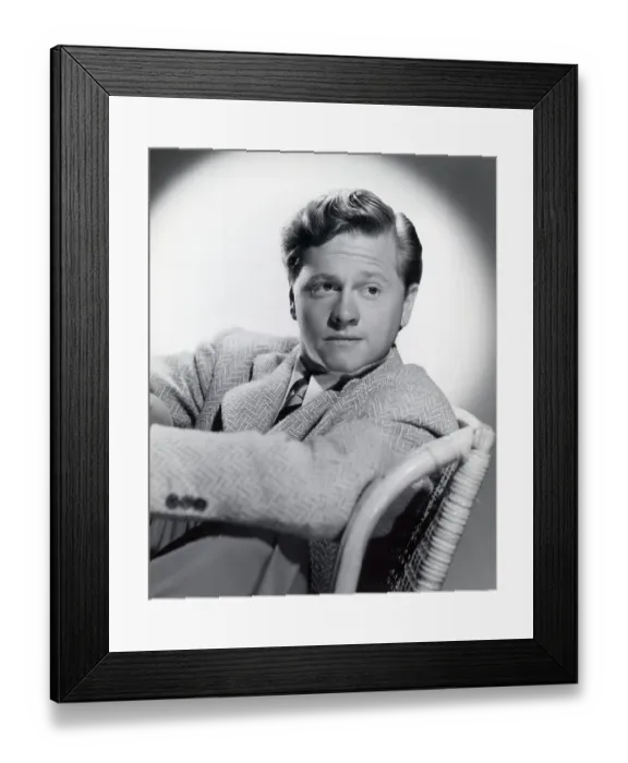 Framed Print : Portrait Of Mickey Rooney Seated Framed Print : Portrait Of Mickey Rooney Seated