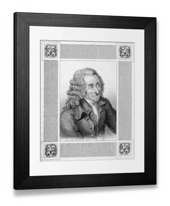 Framed Print : Engraving Of Voltaire Framed Print : Engraving Of Voltaire