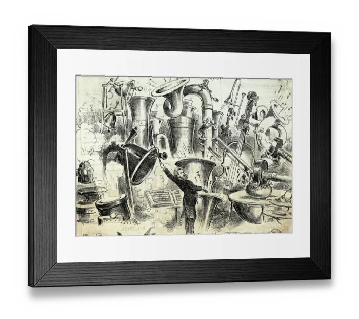 Framed Print : Litho. Of Wagner'S Wild Music Of Future Framed Print : Litho. Of Wagner'S Wild Music Of Future