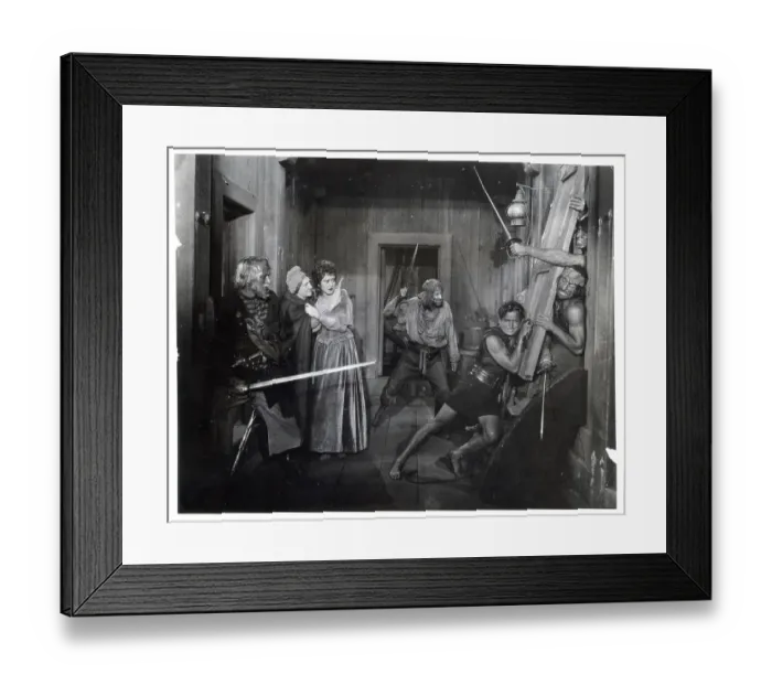 Framed Print : Fairbanks, Others In Movie Still;Pirate Framed Print : Fairbanks, Others In Movie Still;Pirate