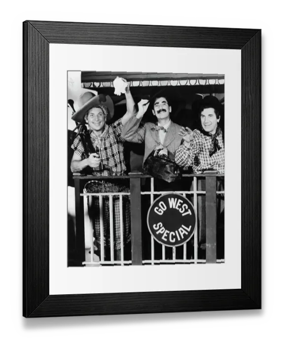 Framed Print : Harpo, Groucho, And Chico Marx Waving Framed Print : Harpo, Groucho, And Chico Marx Waving