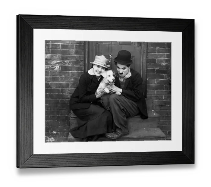 Framed Print : Charlie Chaplin and Edna Purviance Framed Print : Charlie Chaplin and Edna Purviance