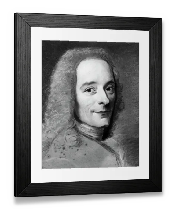 Framed Print : Drawing Of Voiltaire By La Tour Framed Print : Drawing Of Voiltaire By La Tour