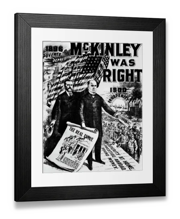 Framed Print : McKinley Campaign Poster Framed Print : McKinley Campaign Poster