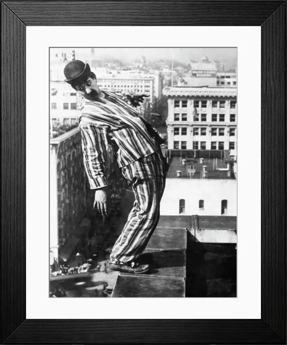 Framed Print : Man On Ledge Of Roof, Movie Still Framed Print : Man On Ledge Of Roof, Movie Still