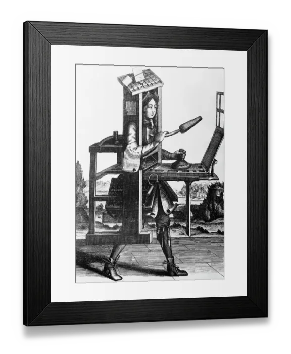 Framed Print : 17Th Century Printer, Reporter, Newsboy