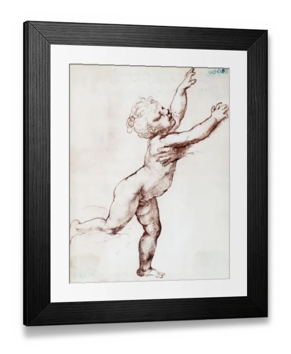Framed Print : Drawing Of Child By Raphael Framed Print : Drawing Of Child By Raphael