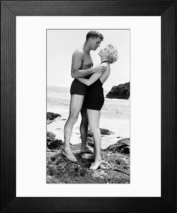 Framed Print : Deb Kerr And Burt Lancaster; Movie Scene Framed Print : Deb Kerr And Burt Lancaster; Movie Scene