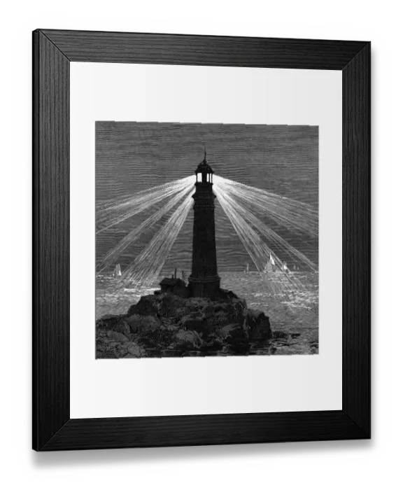 Framed Print : Large Lighthouse Framed Print : Large Lighthouse