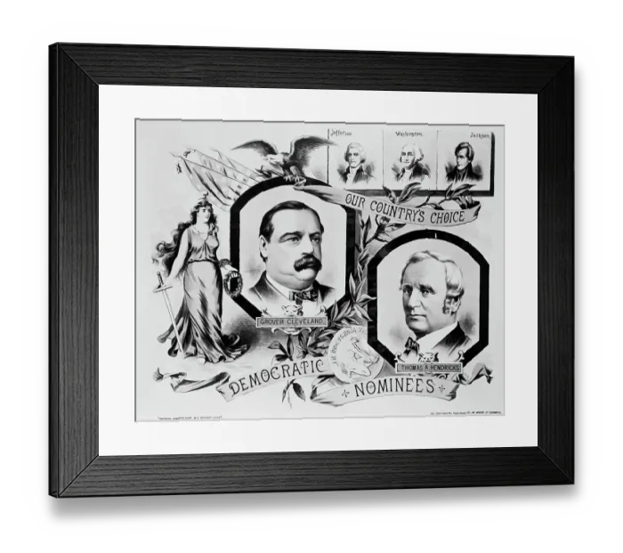 Framed Print : Election Poster for Grover Cleveland Framed Print : Election Poster for Grover Cleveland