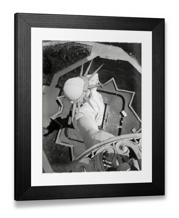 Framed Print : Aerial of Statue Of Liberty