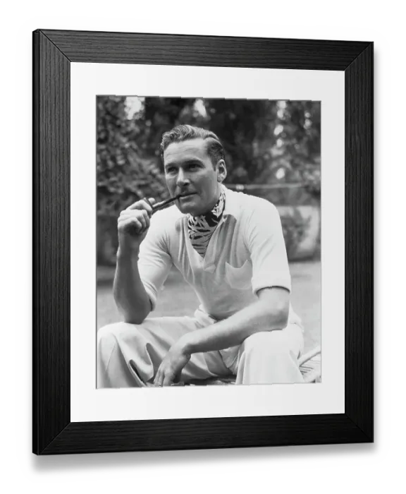 Framed Print : Earl Flynn Smoking Pipe Framed Print : Earl Flynn Smoking Pipe
