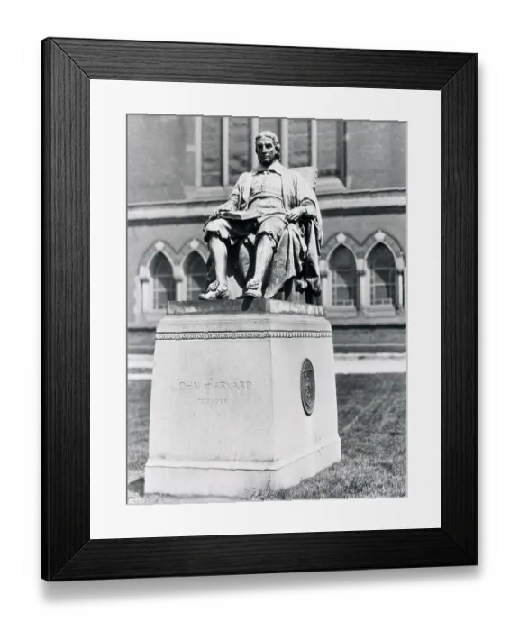Framed Print : John Harvard by Daniel Chester French Framed Print : John Harvard by Daniel Chester French