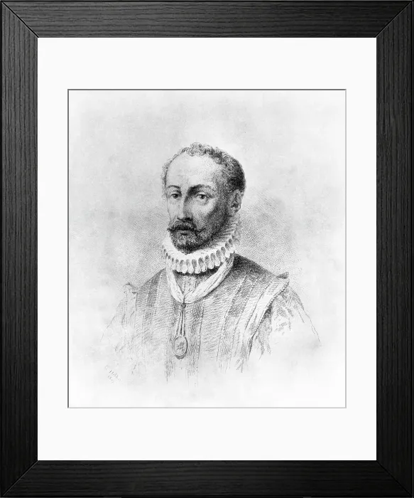 Framed Print : Engraving of Orlando Lasso by C. Deblois Framed Print : Engraving of Orlando Lasso by C. Deblois