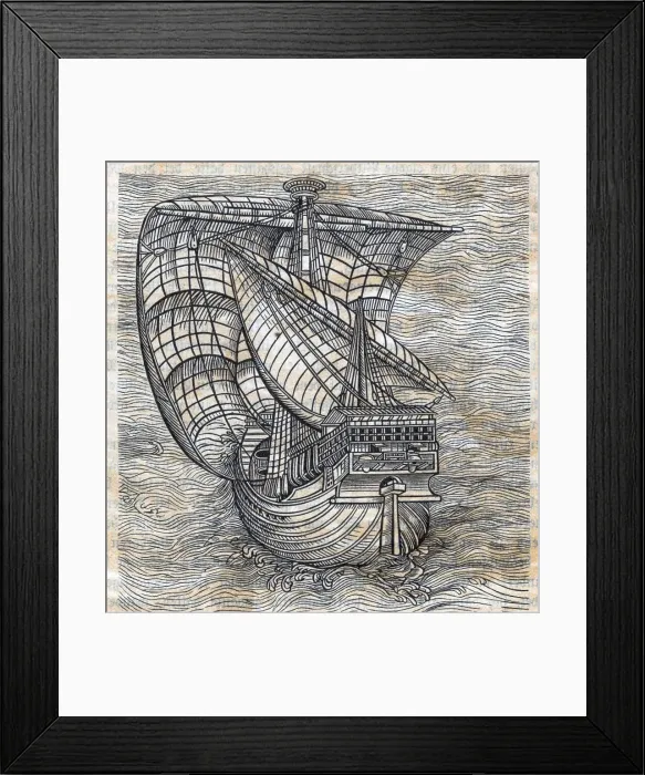 Framed Print : 15th Century Ship Seen From Aft Framed Print : 15th Century Ship Seen From Aft