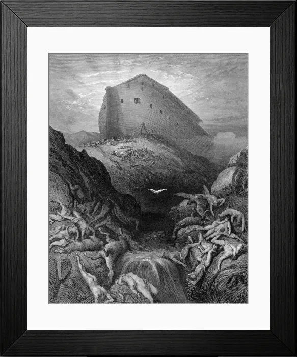 Framed Print : Dove Sent Forth From the Ark by Gustave Dore Framed Print : Dove Sent Forth From the Ark by Gustave Dore