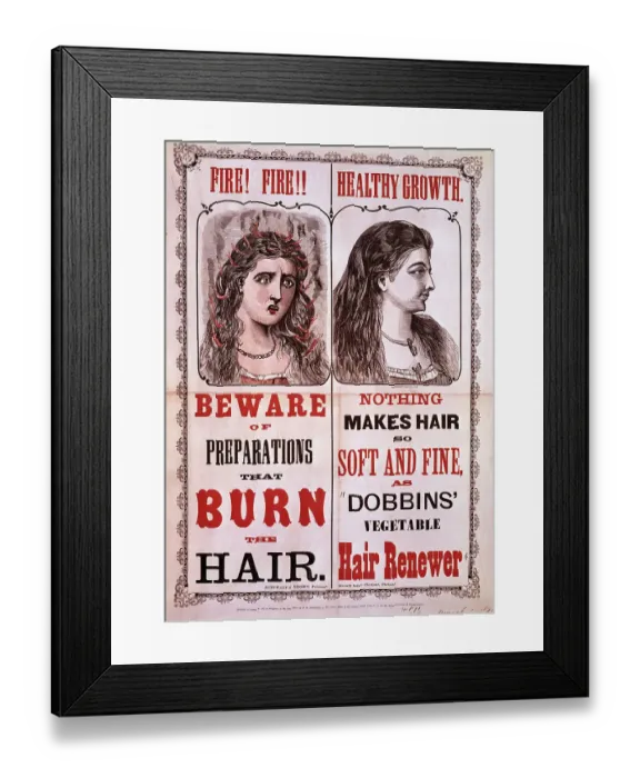 Framed Print : Poster For Dobbins Hair Renewer Framed Print : Poster For Dobbins Hair Renewer