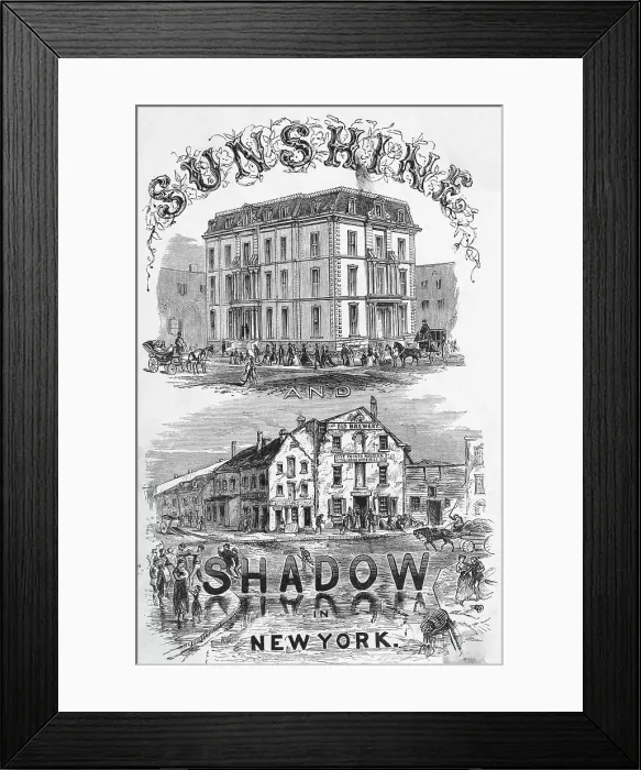 Framed Print : Sunshine and Shadow in New York Framed Print : Sunshine and Shadow in New York