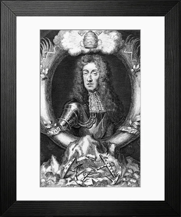 Framed Print : King James II (1633-1701) of England Framed Print : King James II (1633-1701) of England