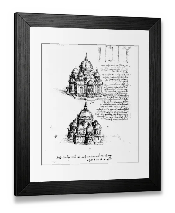 Framed Print : Construction of a Rennaissance cathedral Framed Print : Construction of a Rennaissance cathedral