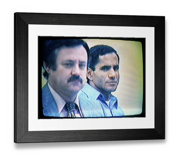Framed Print : Sirhan Sirhan Standing with His Attorney Framed Print : Sirhan Sirhan Standing with His Attorney