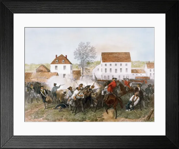 Framed Print : Engraving of the Battle of Lexington After Alonzo Chappel Framed Print : Engraving of the Battle of Lexington After Alonzo Chappel