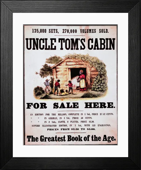 Framed Print : Uncle Tom's Cabin Poster