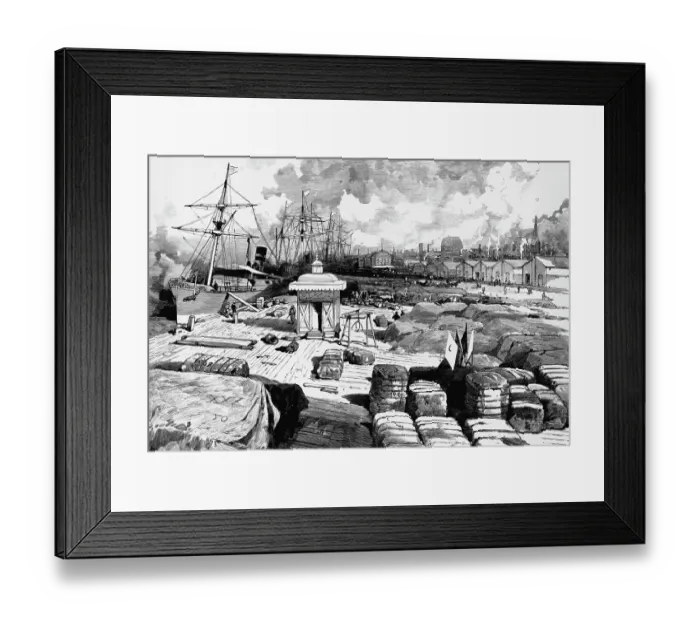 Framed Print : Sailing Ships at New Orleans Levees Framed Print : Sailing Ships at New Orleans Levees