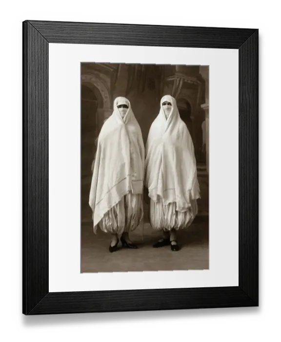 Framed Print : Two Women Wear Burkas Framed Print : Two Women Wear Burkas