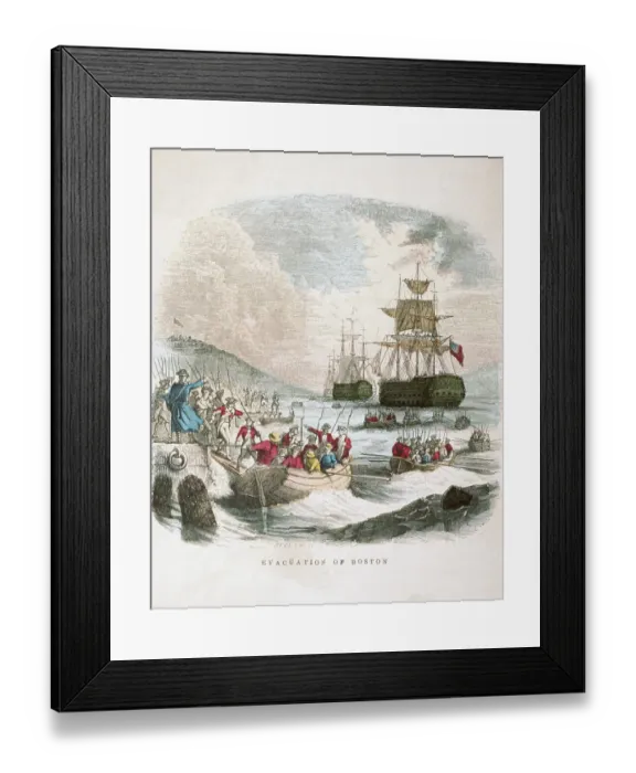 Framed Print : Evacuation of Boston by the British Framed Print : Evacuation of Boston by the British