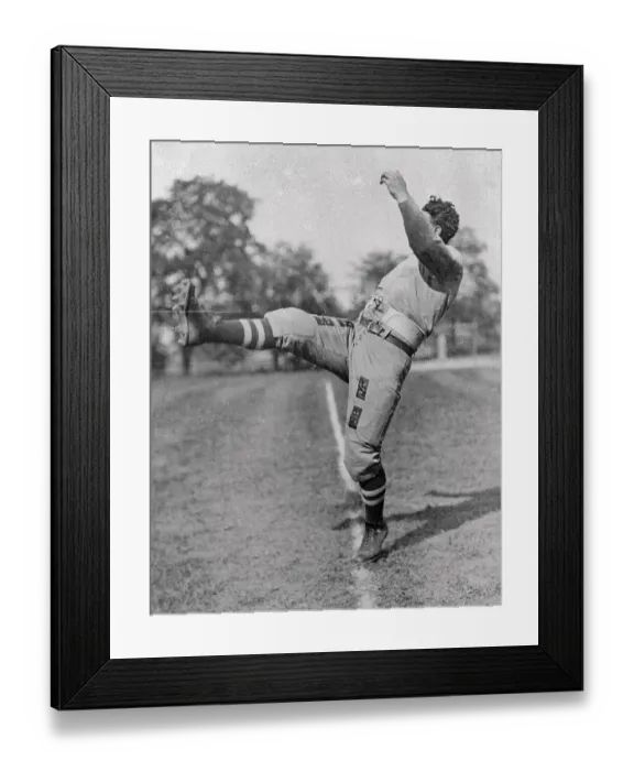 Framed Print : Columbia University Football Player Lou Gehrig in Kicking Position Framed Print : Columbia University Football Player Lou Gehrig in Kicking Position