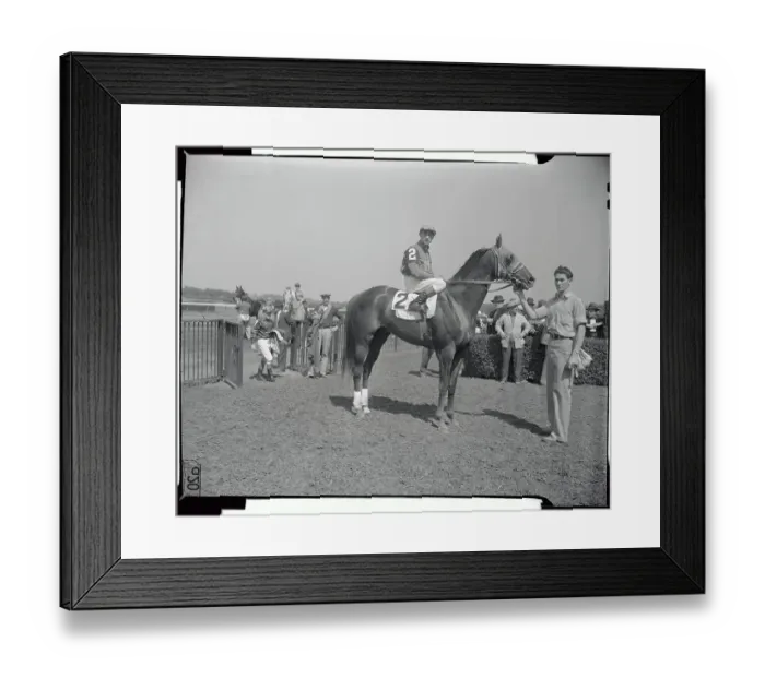 Framed Print : Eddie Acaro Sitting on Horse Framed Print : Eddie Acaro Sitting on Horse