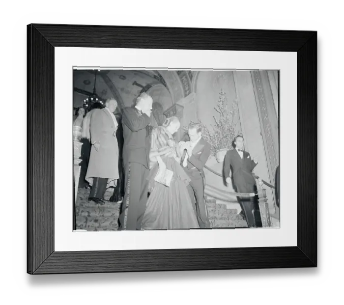 Framed Print : Actress Bette Davis and Husband at Academy Dinner Event With Friend Framed Print : Actress Bette Davis and Husband at Academy Dinner Event With Friend