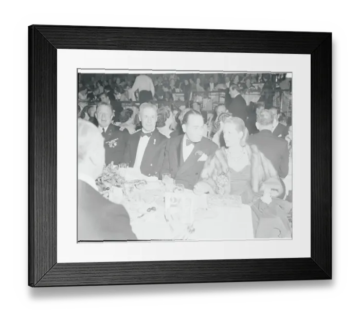Framed Print : Actress Bette Davis With Military Friends at Awards Dinner Framed Print : Actress Bette Davis With Military Friends at Awards Dinner