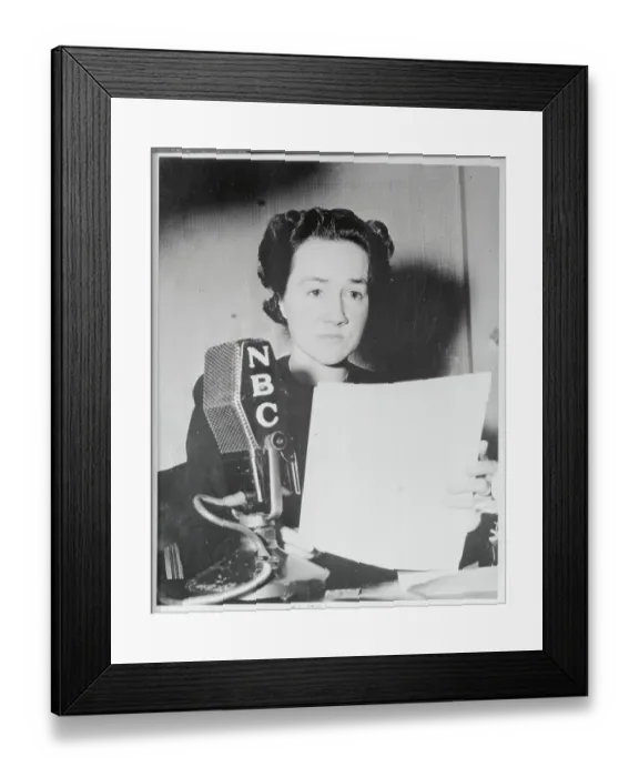 Framed Print : Anne Morrow Lindbergh Speaking Framed Print : Anne Morrow Lindbergh Speaking