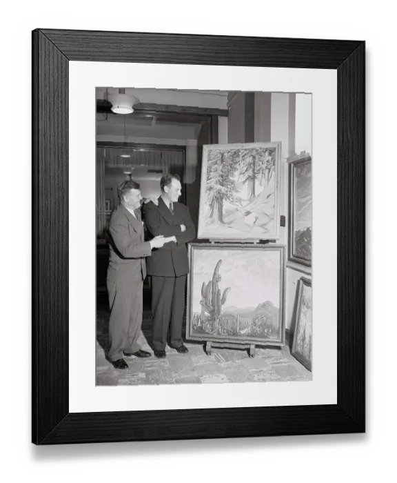 Framed Print : Robert Zupke and his Art Work Framed Print : Robert Zupke and his Art Work